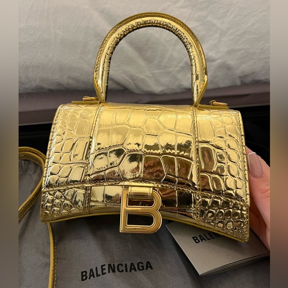 Balenciaga Gold Handbag w/ Shoulder Strap - Picture 2 of 7